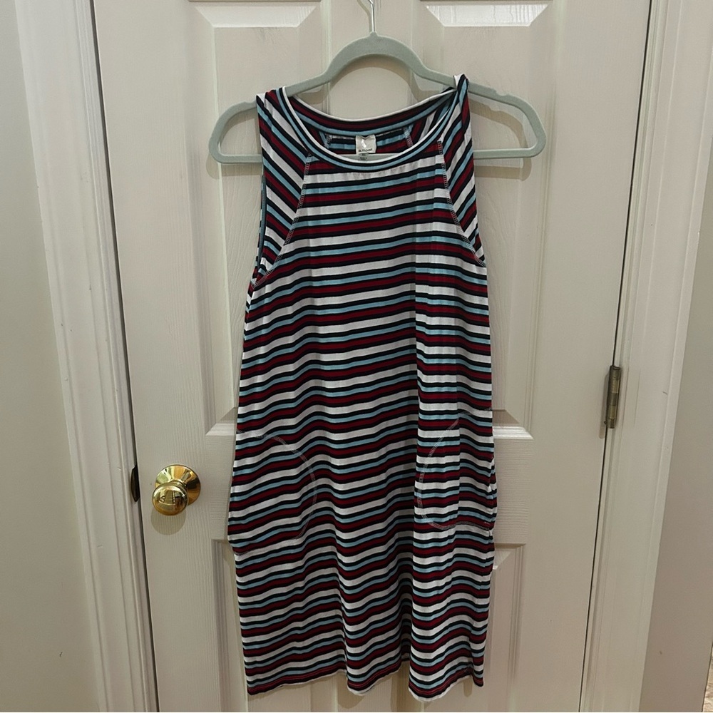 A. Moon Striped Women’s Swimsuit Cover Up Shirt Dress